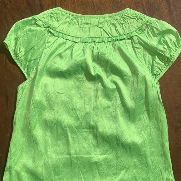 Vintage Women's Calypso Silk Dress XS Green Boho Resortwear Sri Lanka 1990s - Picture 5 of 13